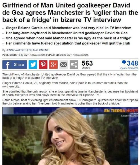 La prensa inglesa carga contra Edurne por un comentario de Pablo Motos en 'El Hormiguero'