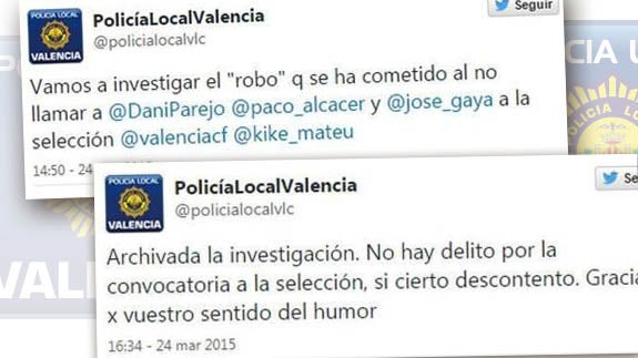 La policía de Valencia investiga el "robo" a la Selección