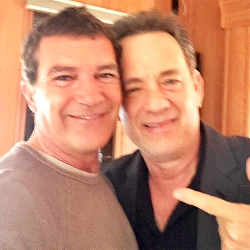 Antonio Banderas y Tom Hanks coinciden en Budapest