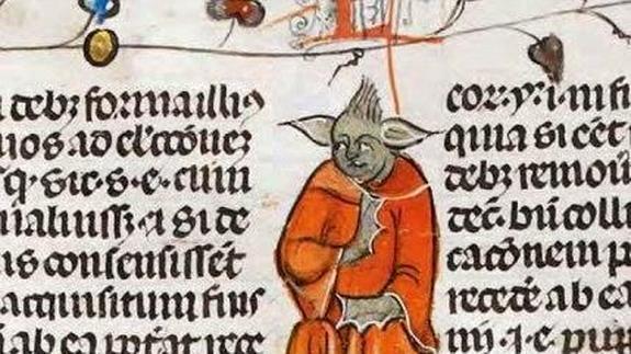 Aparece un personaje con un gran parecido a Yoda en un manuscrito medieval francés