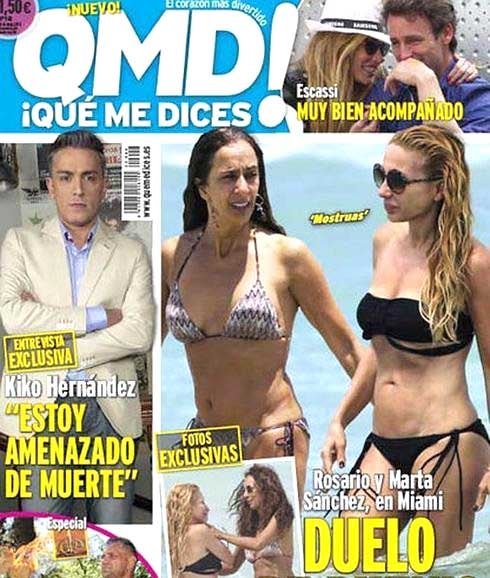 Marta Sánchez y Rosario Flores lucen bikini en la portada de 'QMD'