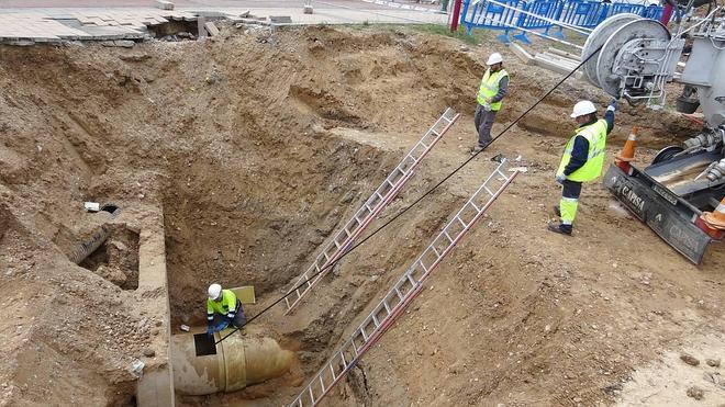 Los técnicos siguen sin decidir cómo reparar el 'anillo mil', la principal conducción de Valladolid