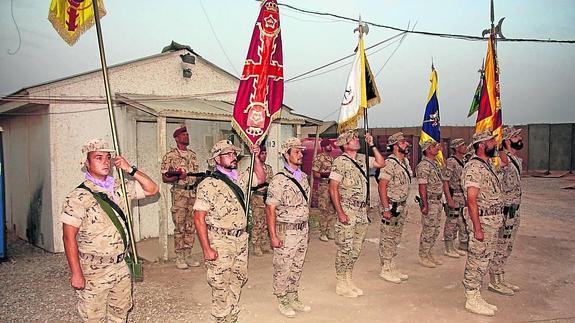 Los ingenieros del Arroquia honran a su patrón en Iraq
