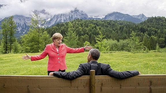 Merkel y Obama en Baviera, tierra de memes