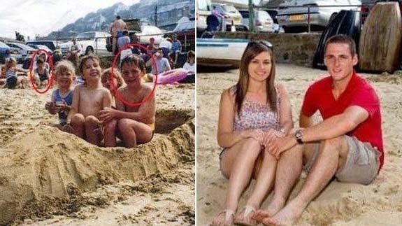 Juntos en una foto sin conocerse y 20 años después se casan