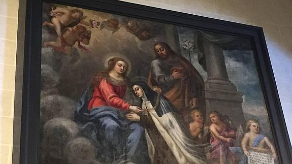Los restauradores atribuyen el cuadro de Santa Teresa a la escuela de Alonso Cano