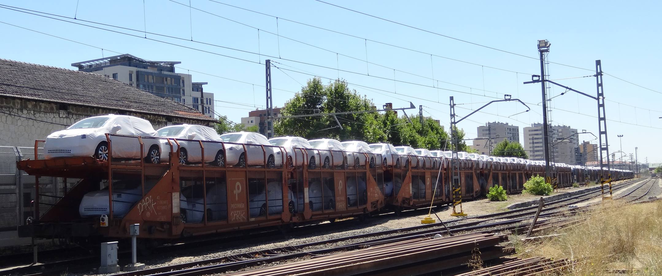 Un largo tren camino de China
