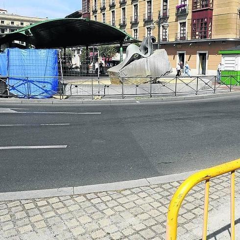Terminan las obras de remodelación de los pasos de cebra de plaza España