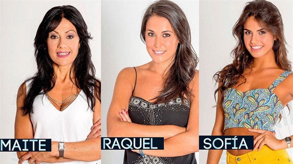 Maite, Sofía y Raquel, las tres primeras nominadas de 'Gran Hermano 16'