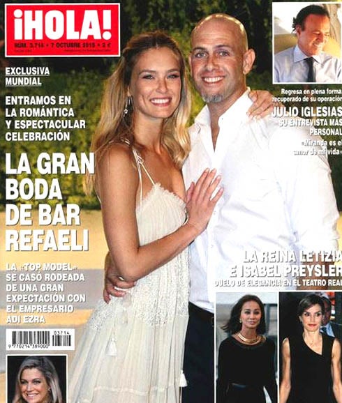 '¡Hola!' publica en exclusiva las fotografías de la boda de Bar Refaeli