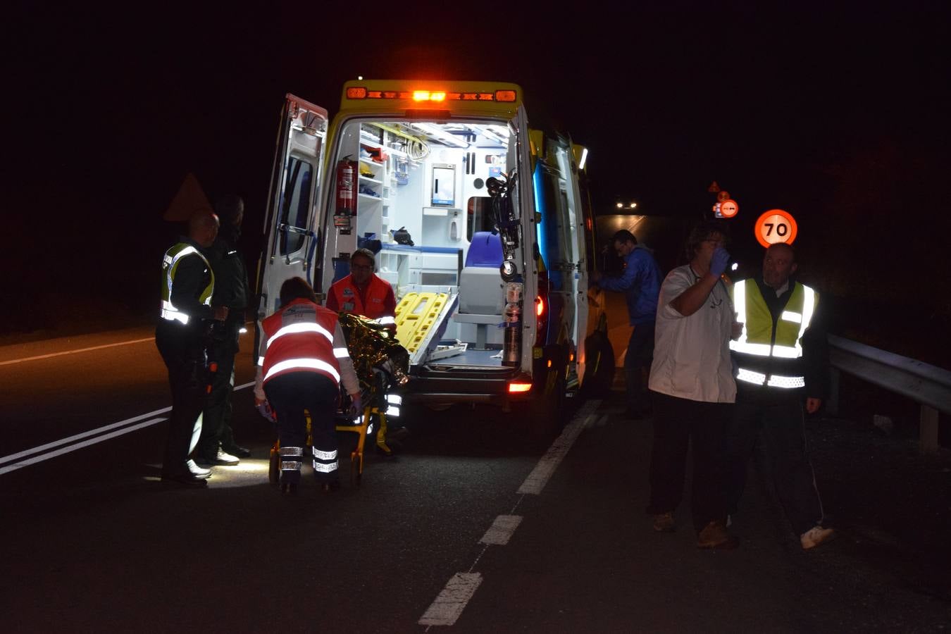 Cuatro heridos en un accidente en la carretera entre Guardo y Velilla