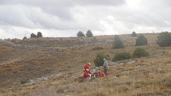 Rescatado un cazador herido al sufrir una caída en la localidad soriana de Vildé