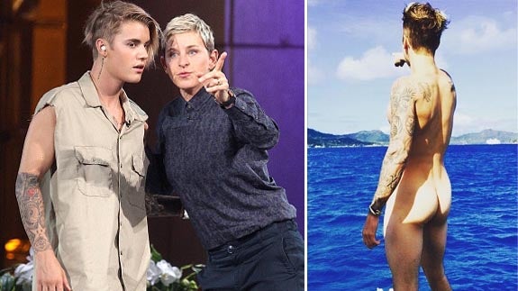 Justin Bieber muestra su faceta más vergonzosa en el show de Ellen DeGeneres