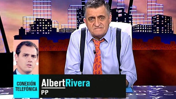 Albert Rivera, líder del PP, según un rótulo de 'El Intermedio'