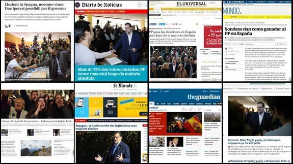 Así vivió la prensa mundial la noche electoral española