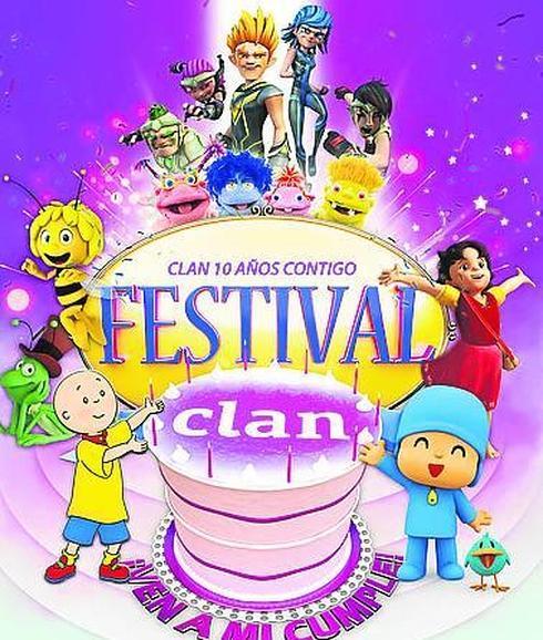 Los Lunnis, Pocoyó y Caillou celebrarán el día 3 en Valladolid el aniversario de Clan