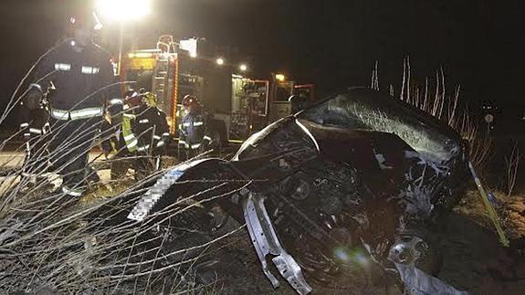 Los hijos de la mujer fallecida en el accidente de Soria siguen ingresados