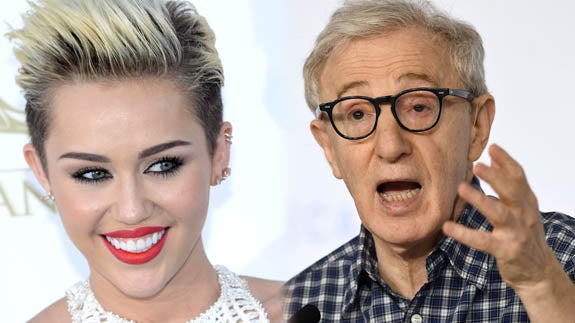 Miley Cyrus y Woody Allen, juntos