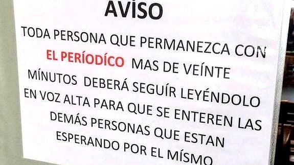 Un cartel de un bar que provoca la sonrisa