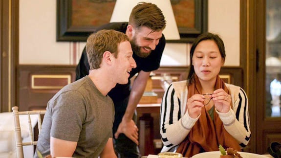 Piqué y Zuckerberg, juntos en Barcelona