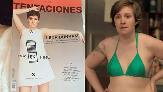 Lena Dunham afea a 'El País' por utilizar en exceso Photoshop