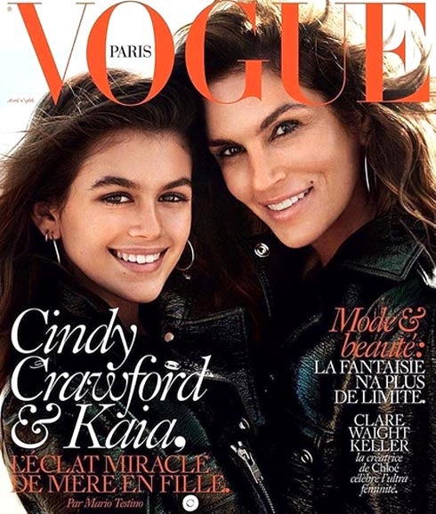 Cindy Crawford y su hija comparten portada en 'Vogue'