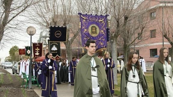 La lluvia impide salir a la procesión de Nuestra Señora de la Compasión en Cuéllar