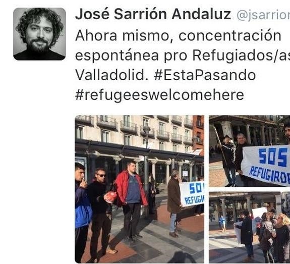 La Policía interviene en una concentración a favor de los refugiados por no contar con permiso