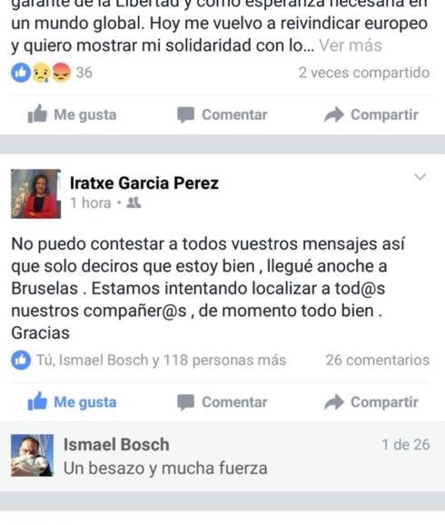 La eurodiputada vallisoletana Iratxe García señala que no pueden salir del Parlamento Europeo