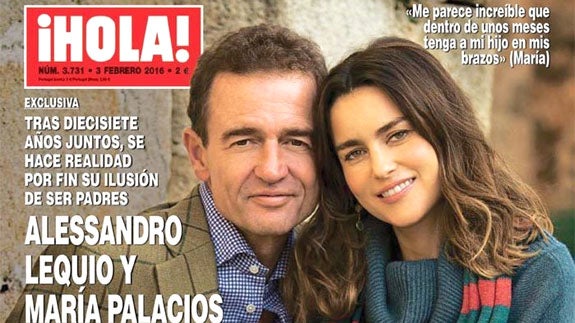Lequio y María Palacios se estrenan con una niña, que llevará dos nombres