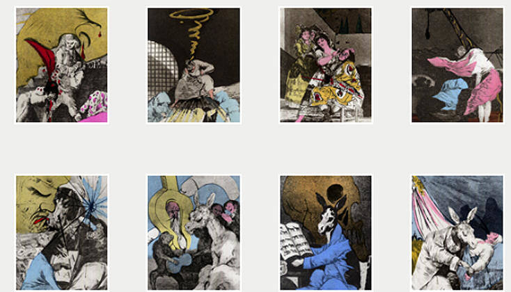 Dalí frente a Goya en la sala de Las Francesas