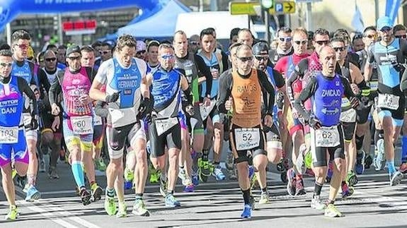 Javier García tripite en el IXDuatlón de Salamanca