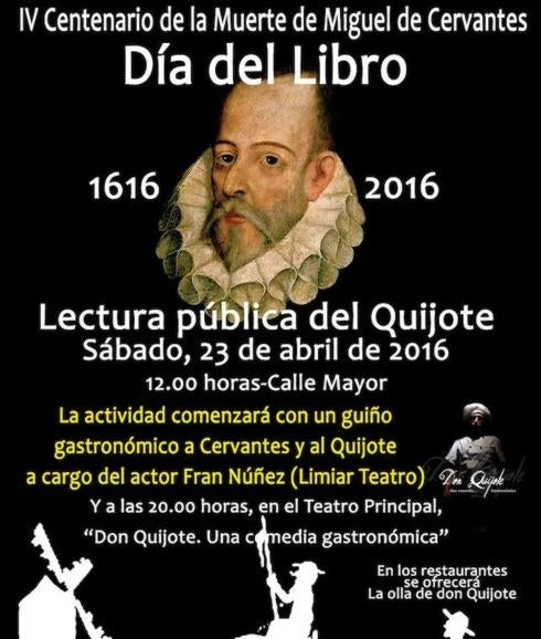 El Día del libro conmemora como protagonistas a Cervantes y a Don Quijote