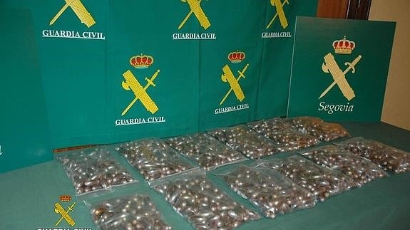 Detenidos con 12 kilos de bellotas de hachís dos miembros de una red que usa 'culeros'