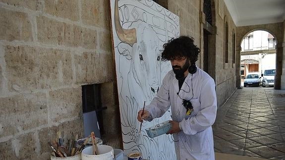 Nueve artistas pintan paneles para decorar Toro