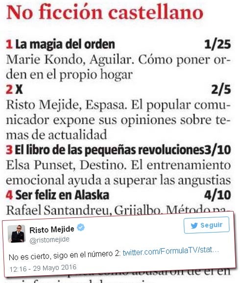 Risto Mejide responde al 'zasca' de Jesús Vázquez