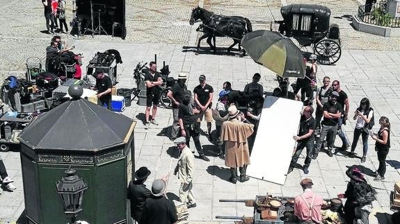 Martín Muñoz de las Posadas, plató de rodaje