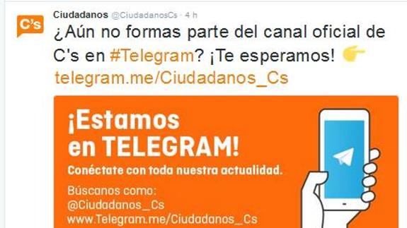 Los partidos hacen campaña por Telegram