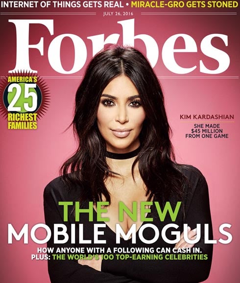 Kim Kardashian, portada en la revista 'Forbes'