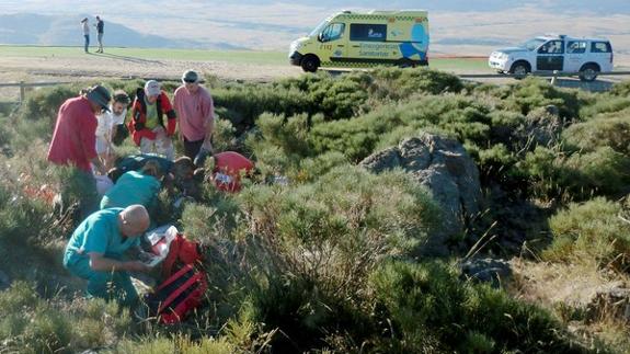 Herido grave el piloto de un parapente en Ávila tras caer de una altura de cuatro metros