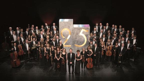 La Orquesta Sinfónica de Castilla y León, hoy en el Azoguejo