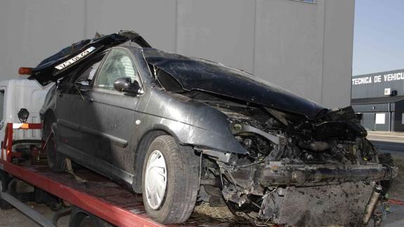 Aparatoso accidente en Quintanilla de Arriba