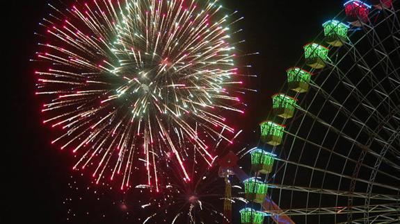 Programación de fuegos artificiales en las Fiestas de la Virgen de San Lorenzo