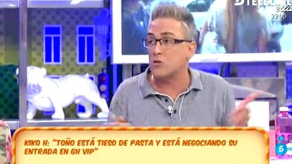 Toño Sanchís intenta ingresar en el próximo 'GH Vip', según Kiko Hernández