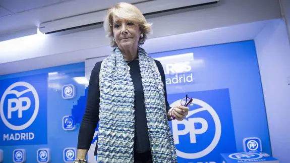 Esperanza Aguirre hablará en Palencia de los valores en la política