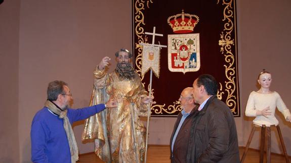 La Junta y la Diputación restauran dos esculturas de La Merced en Soria
