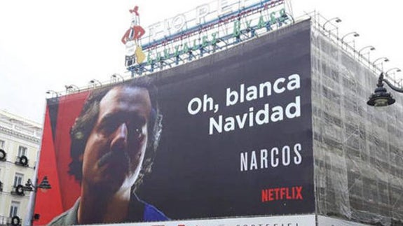 Colombia pide la retirada del anuncio de la serie 'Narcos' con Pablo Escobar en Madrid