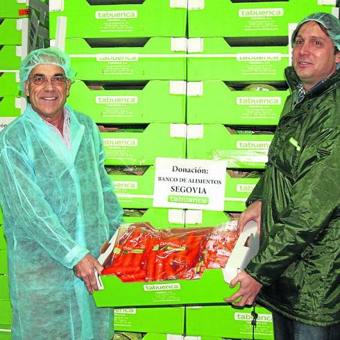 La empresa Tabuenca dona 23.000 kilos de verduras y hortalizas a los bancos de alimentos