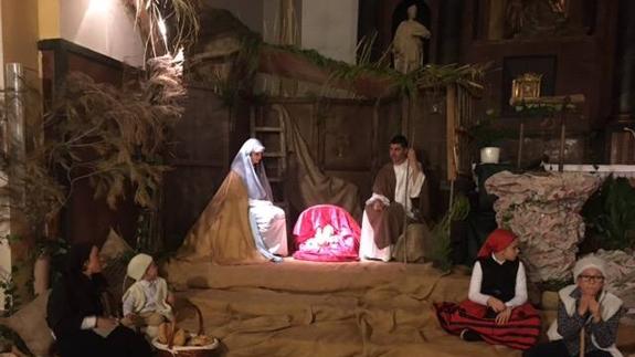 Villarramiel estrena un belén viviente