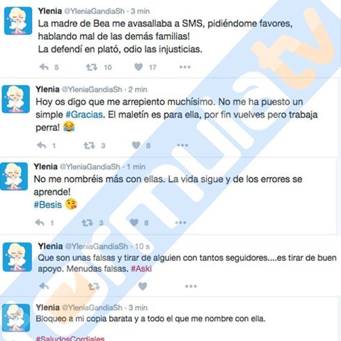 Ylenia se arrepiente de haber apoyado a Bea